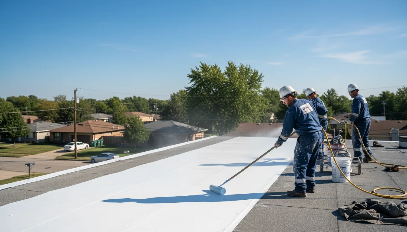 Commercial roof coating in Leonidas, MI near me